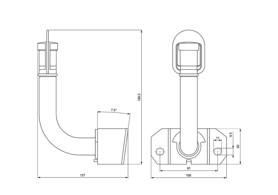 Supporto orientabile 360°- ISO 4148/4165